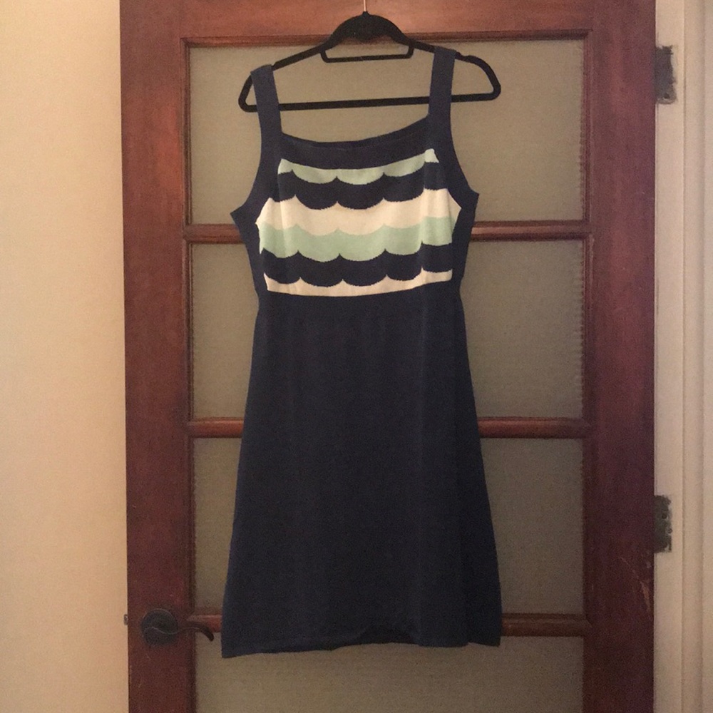 ModCloth tank dress XL. Navy knit. Retro